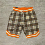 Shorts men retro plaid casual hip-hop trend shorts