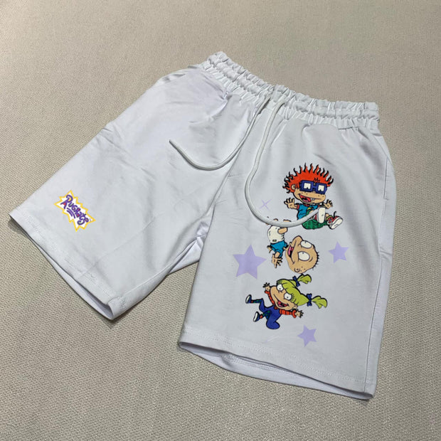 Personalized mouse print casual shorts