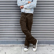 Corduroy Casual Pants Straight Fit Slim Fit Stretch Jeans