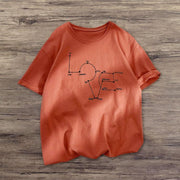 Fashion personality printed round neck short-sleeved T-shirt