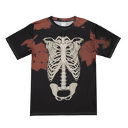 Tie-dye bone print retro loose T-shirt