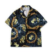 Personalized Pattern Casual Shorts Loose Short Sleeve Shirt Suit