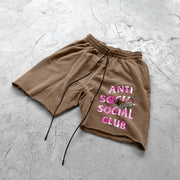 Trendy Retro Pattern Street Khaki Shorts