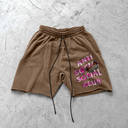 Trendy Retro Pattern Street Khaki Shorts
