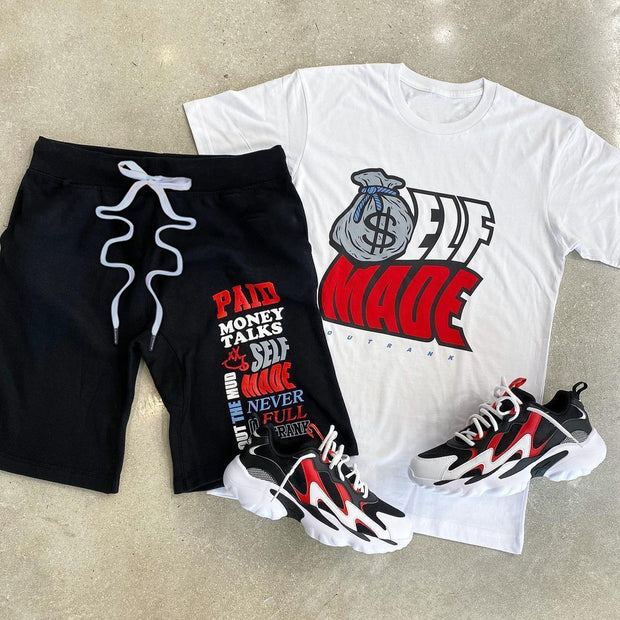 Street personality casual short-sleeved sports suit