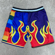 Street Contrast Fashion Sports Mesh Shorts