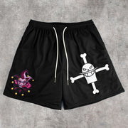 Comic Cartoon Print Sports Mesh Shorts