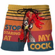 lLook printed drawstring elastic waist beach shorts men