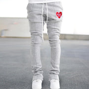 Vintage Embroidery Print Fashion Street Flared Trousers