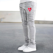 Vintage Embroidery Print Fashion Street Flared Trousers