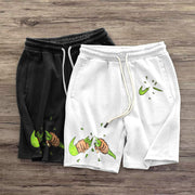 Retro print fashion trend casual shorts