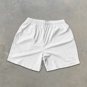 Crane Cloud Graphic Print Elastic Shorts