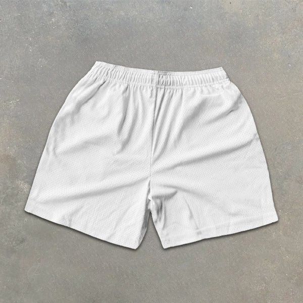 Crane Cloud Graphic Print Elastic Shorts