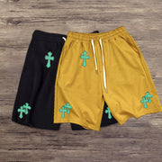 Cross contrast track shorts