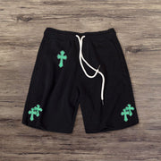 Cross contrast track shorts