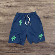 Cross contrast track shorts