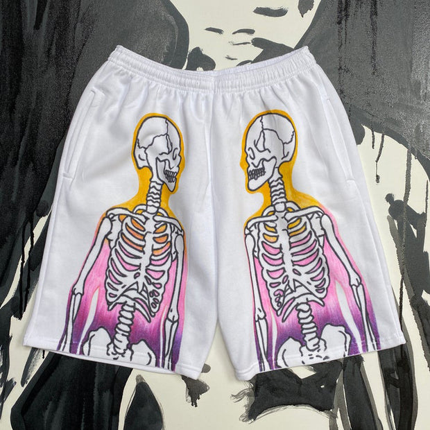 Personalized skull print shorts