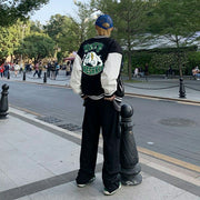 Trendy loose baseball jacket