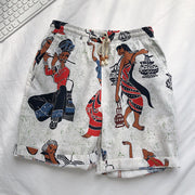 Fashion retro cotton twist shorts beach pants