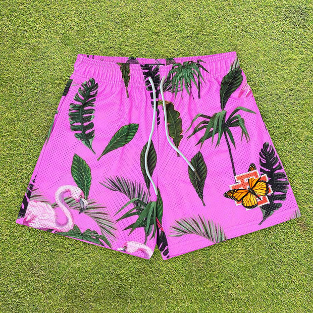 Retro Fashion Casual Mesh Street Shorts