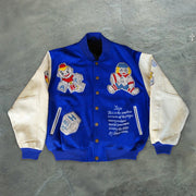 Personality pattern cartoon street loose retro baseball uniform