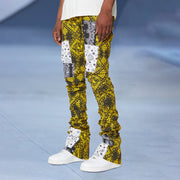 Fashion cashew flower personality street style trousers
