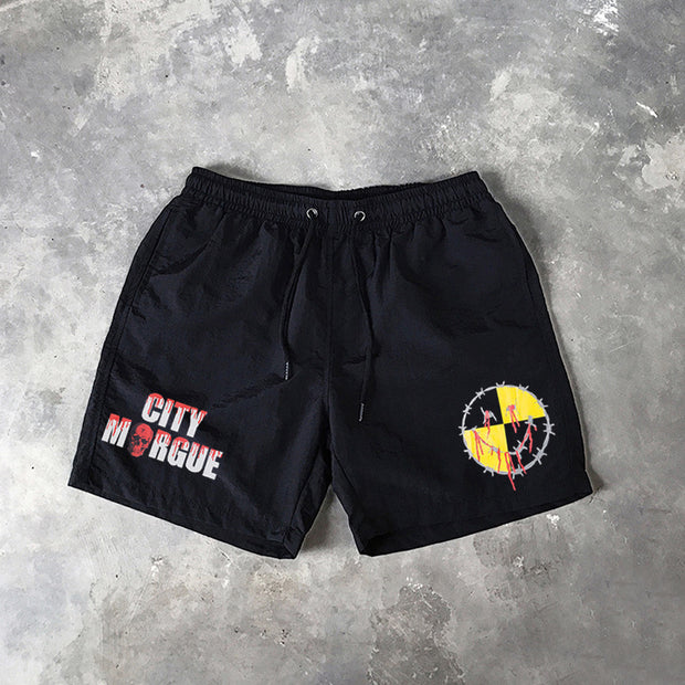 Smiley Print 5 Inseam Shorts