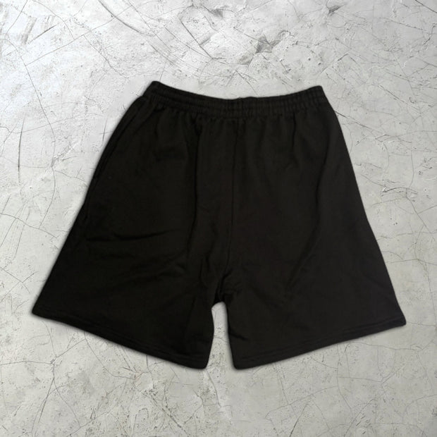 Skull Rose Print Elastic Shorts