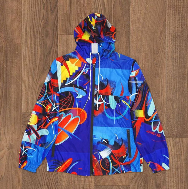 Personality trend fashion hooded zipper jacket sweater