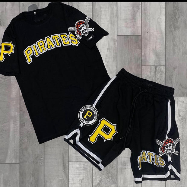 Street Fashion Text Pattern Sports Two-Piece Set
