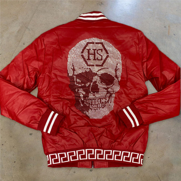 Personalized Skull Print Long Sleeve Zip Jacket