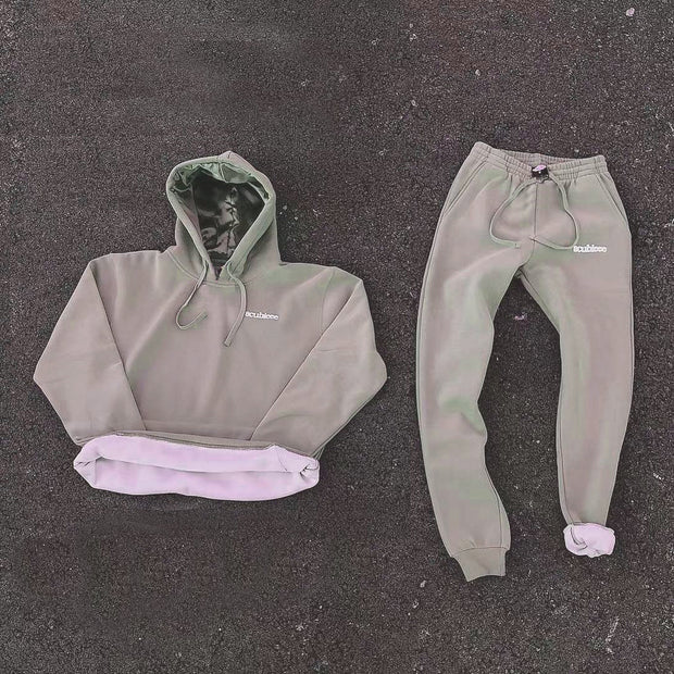 Leisure sports street home plus velvet suit