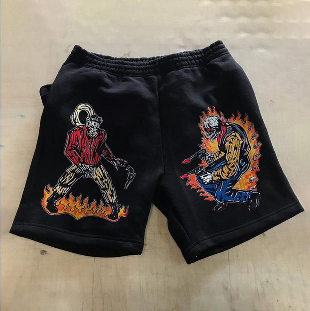 Personalized graffiti print shorts
