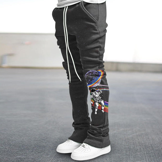 Starry Astronaut Street Flare Pants