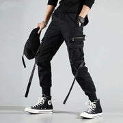 Paratrooper pants with streamers and multi-pockets