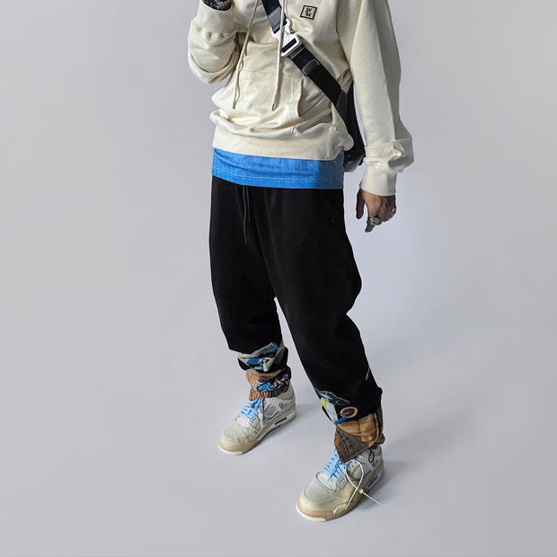 Casual personality printed trend trousers