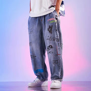 Hip hop wide leg jeans