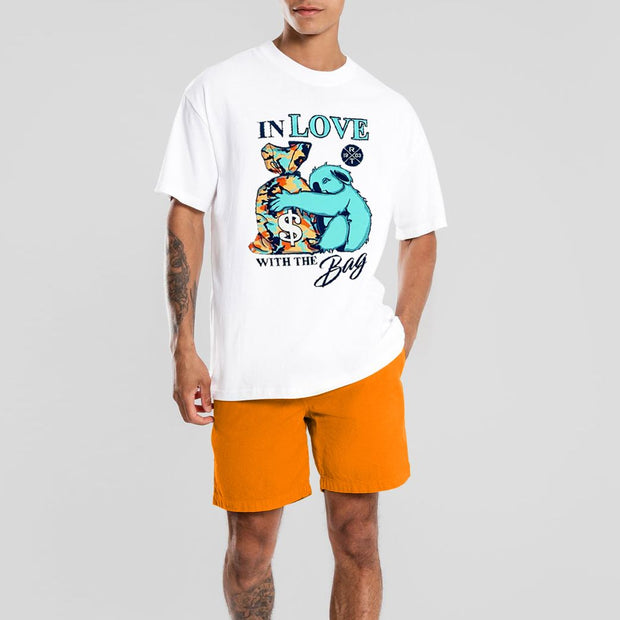 Personalized casual printing suit men