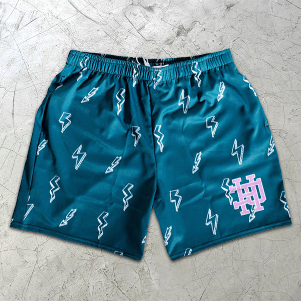 Lightning All Over Print Track Shorts