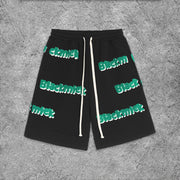 Street Letter Print Shorts