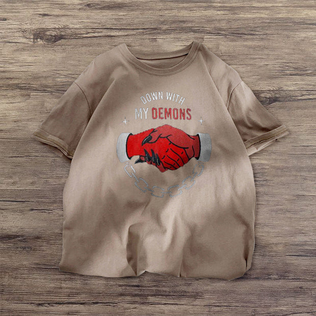 Fashion printed casual short-sleeved T-shirt
