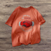 Fashion printed casual short-sleeved T-shirt