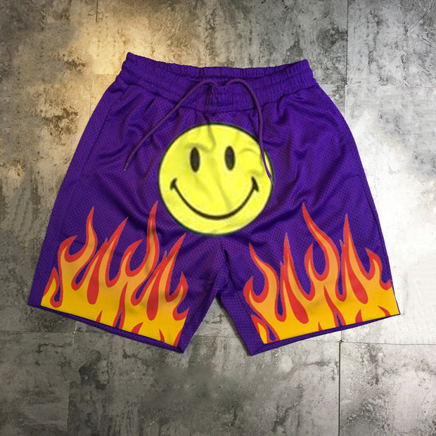 Fashion street style trend print sports shorts