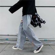 Butterfly street style loose casual jeans