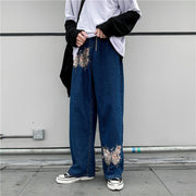Butterfly street style loose casual jeans