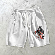 Personalized funny printed casual loose shorts