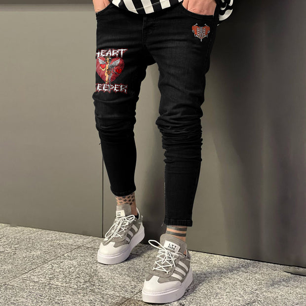 Casual retro fashion pencil pants street style jeans