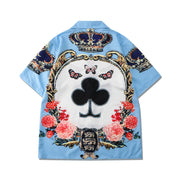 Street Short Sleeve Butterfly Beach Shirt Shorts Set