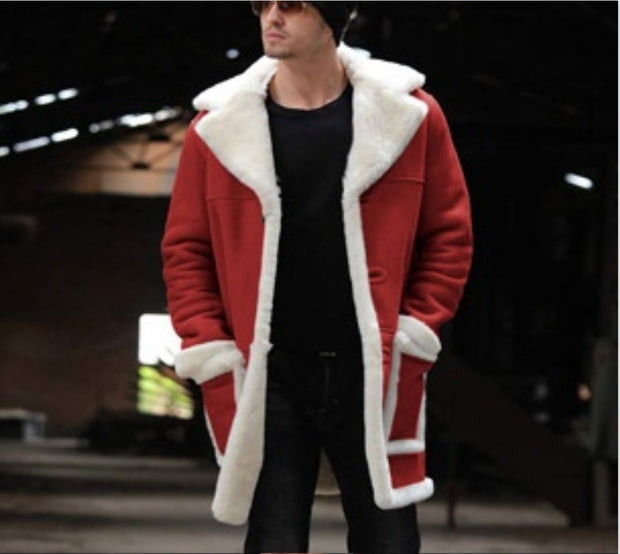 Men's fur coat padded jacket