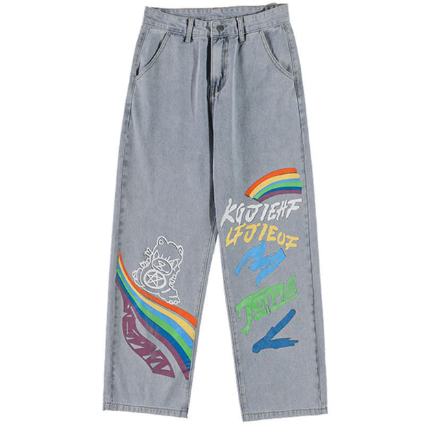 Loose straight hip hop casual cropped pants